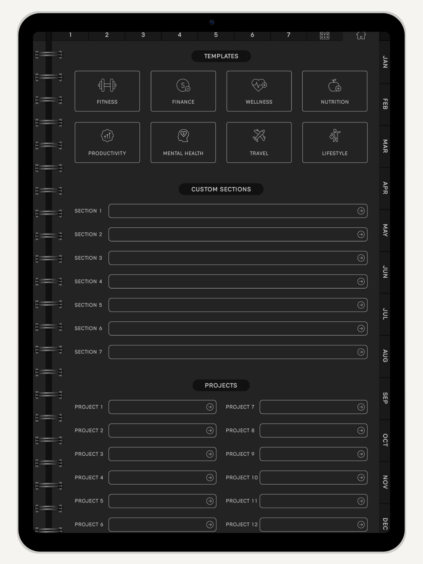 Get Ready With Historia | 2025 Digital Planner - Monday and Sunday