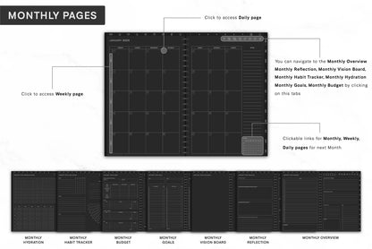 Get Ready With Historia | 2025 Digital Planner - Monday and Sunday