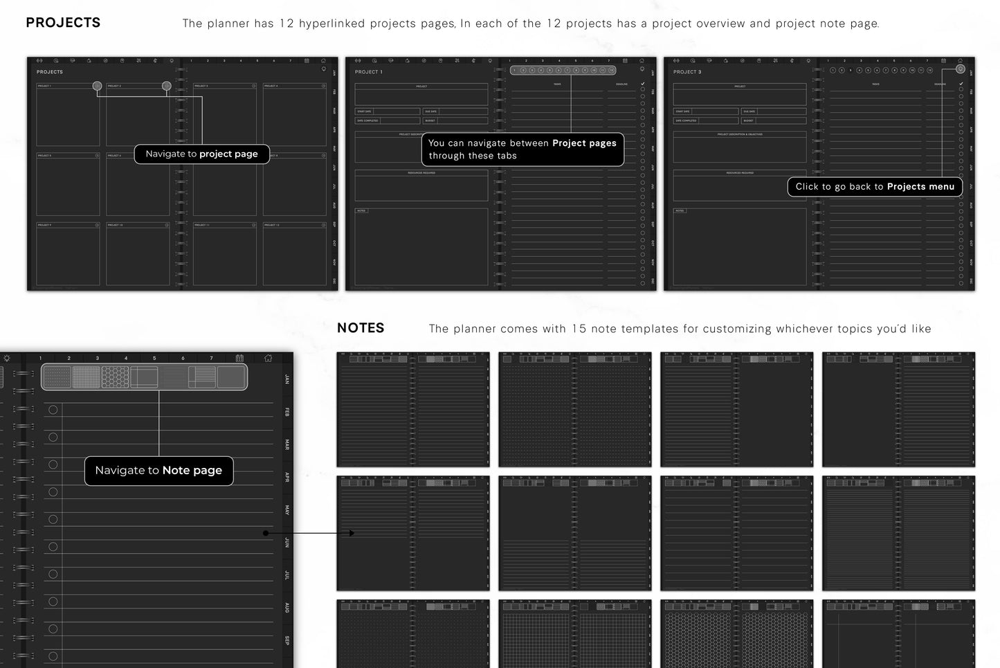 Get Ready With Historia | 2025 Digital Planner - Monday and Sunday