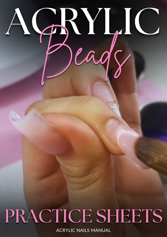 Acrylic Beads Nails Practice Sheets Training Manual (PDF)