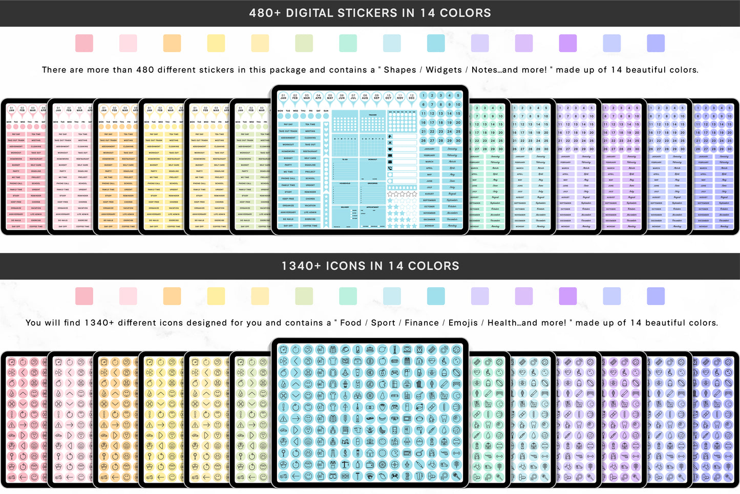 Get Ready With Historia | 2025 Digital Planner - Monday and Sunday