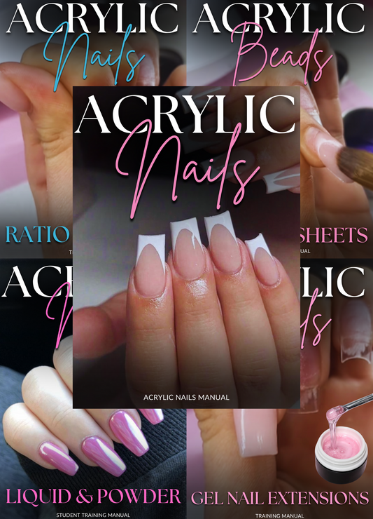 All In One Acrylic Nails Mastery Bundle - 5 Manual Training (PDF)